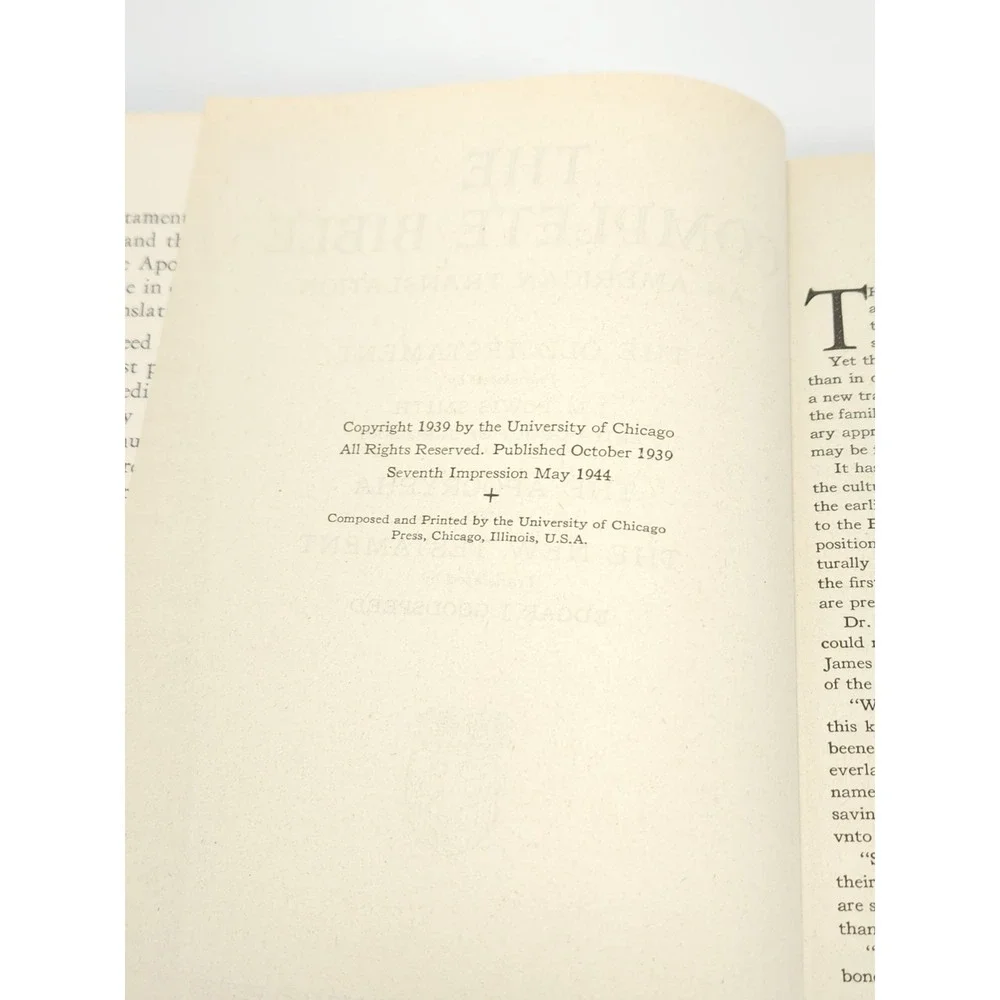 The Complete Bible 1939 An American Translation‎ 1944 Apocrypha, Smith/Goodspeed